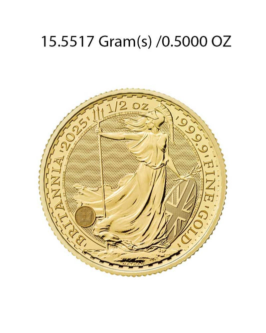 2025 Gold Britannia Coin 1/2oz image 1