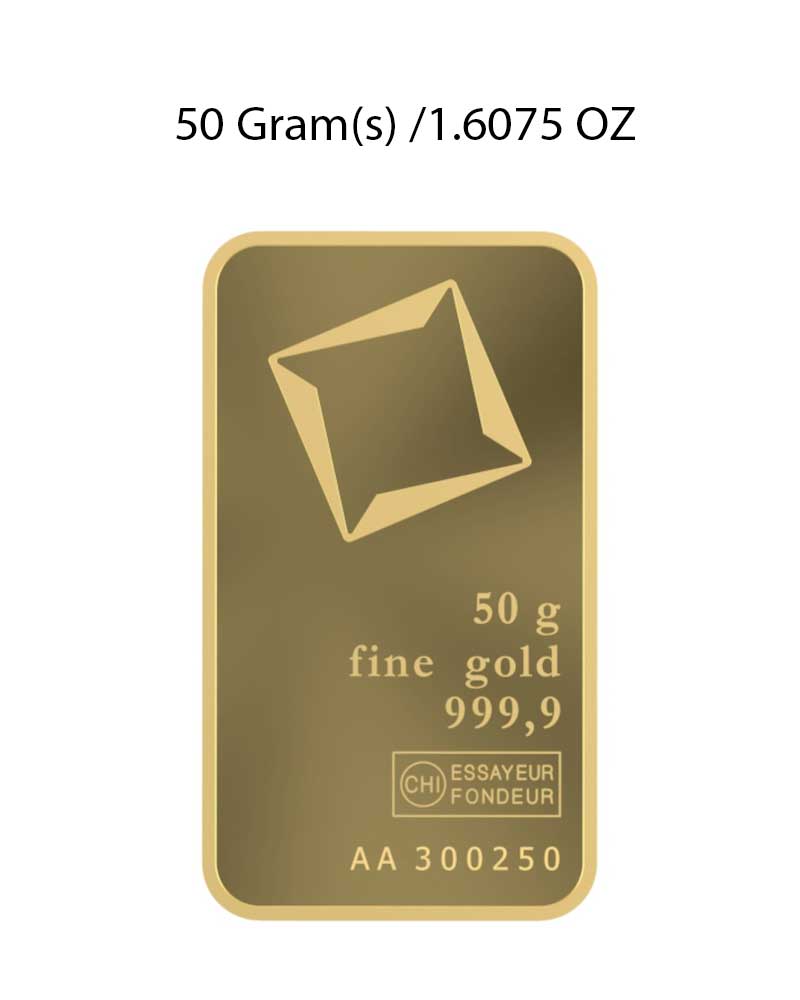 Valcambi 50g Gold Bar image 2