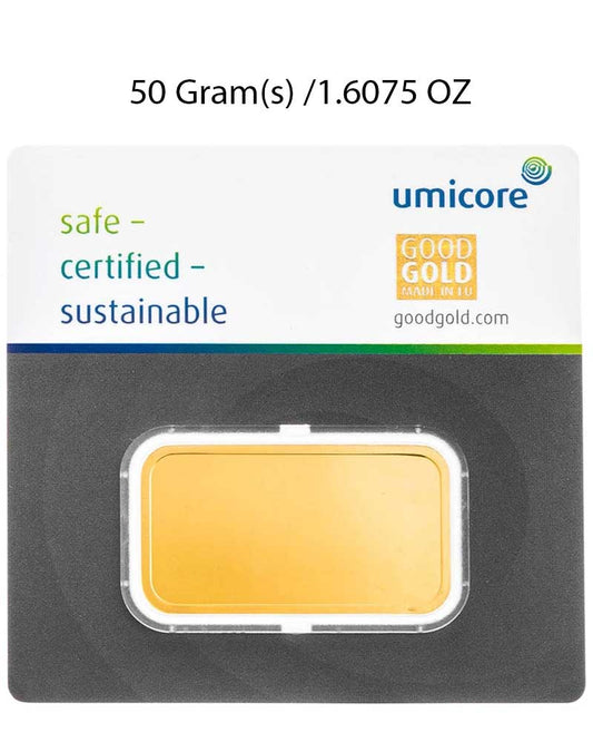 Umicore 50g Gold Bar image 1