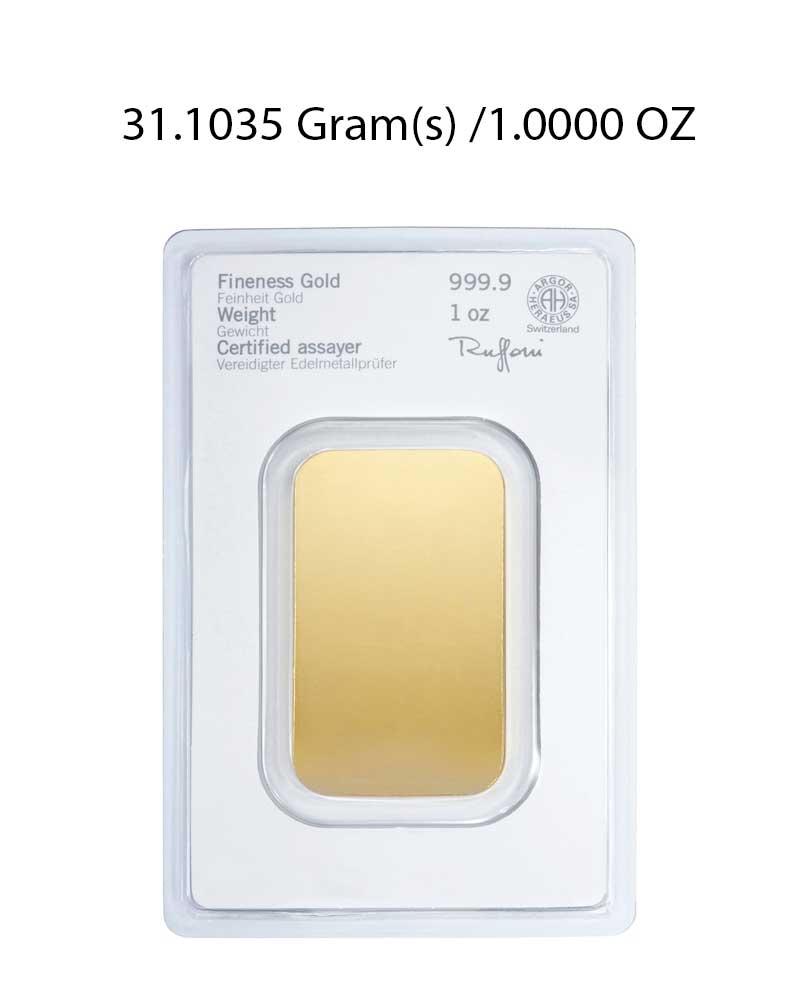 Heraeus 1Oz Gold Bar image 1