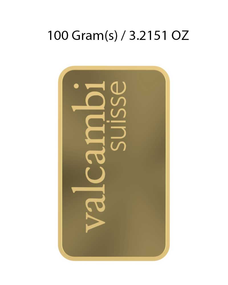 Valcambi 100g Gold Bar image 2