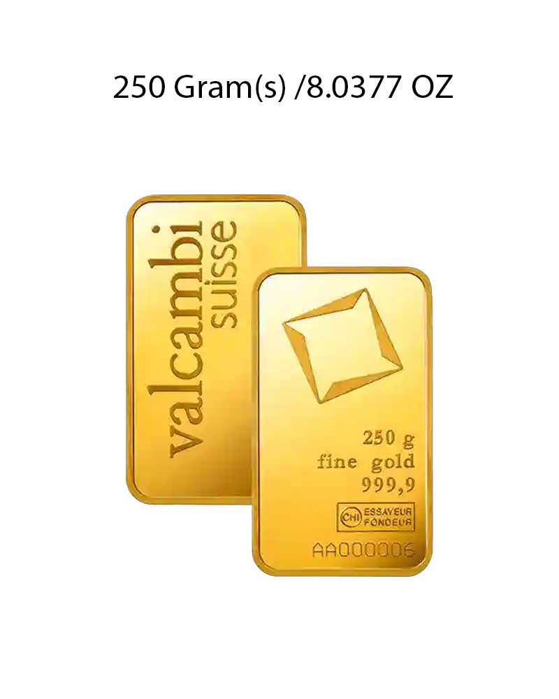 Valcambi 250g Gold Bar image 0