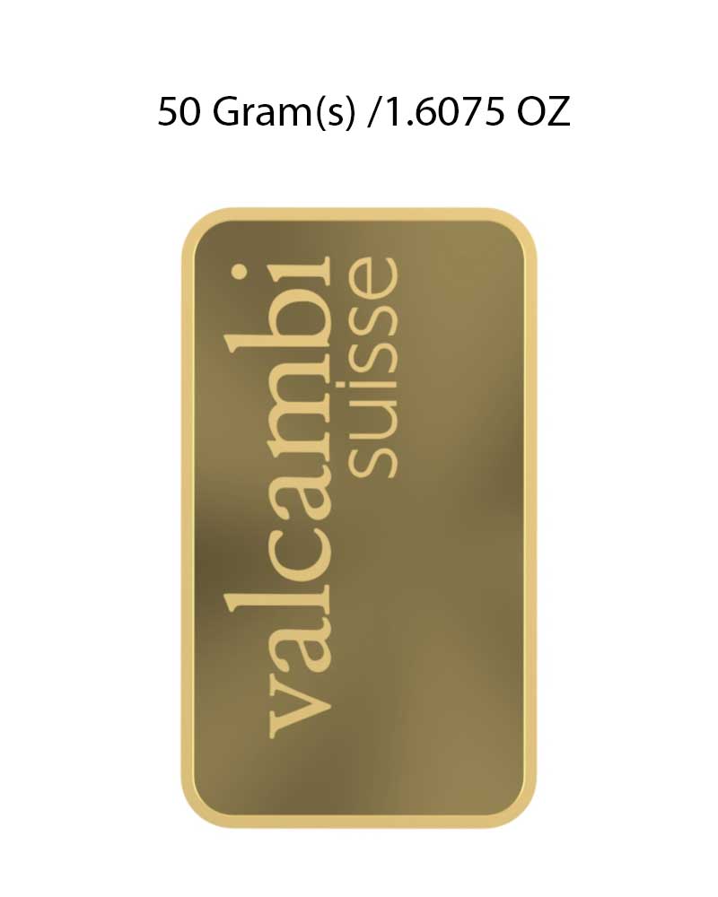 Valcambi 50g Gold Bar image 1