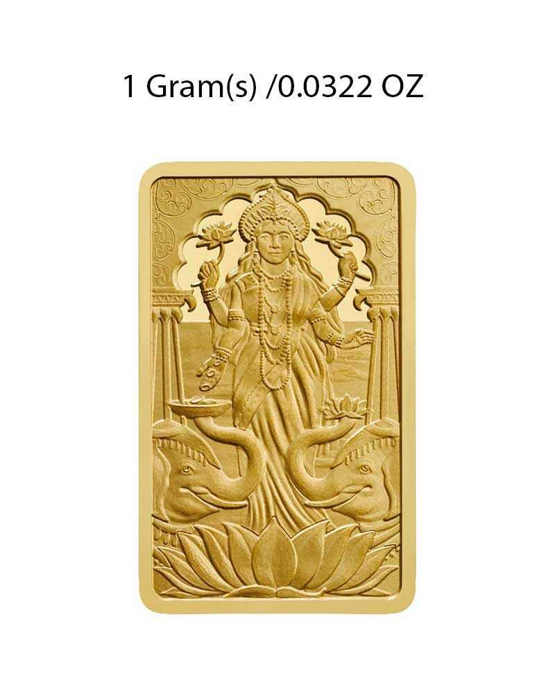 1g Lakshmi Gold Bar image 2