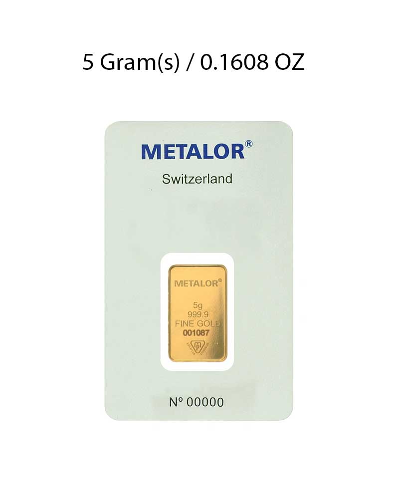 5g Gold Bar Metalor image 1