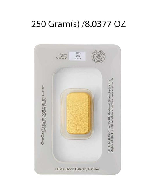 C. Hafner 250g Gold Bar image 1