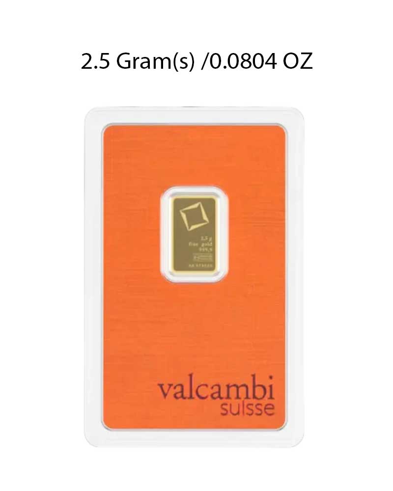 Valcambi 2.5g Gold Bar image 0