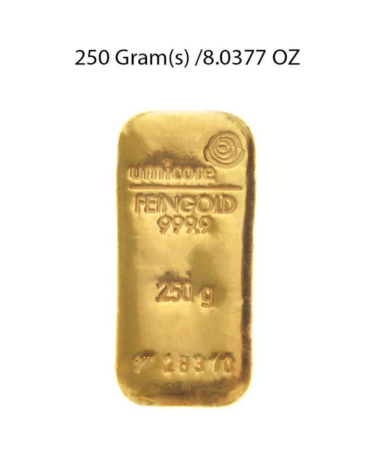 Umicore 250g Gold Bar image 0