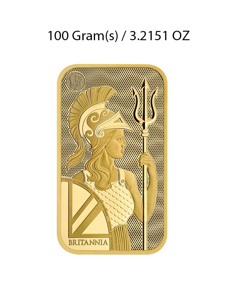 The Royal Mint 100g Gold Bar image 2