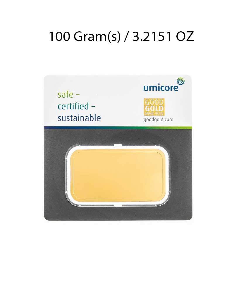 Umicore 100g Gold Bar image 1