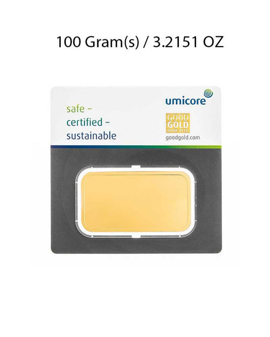 Umicore 100g Gold Bar image 1