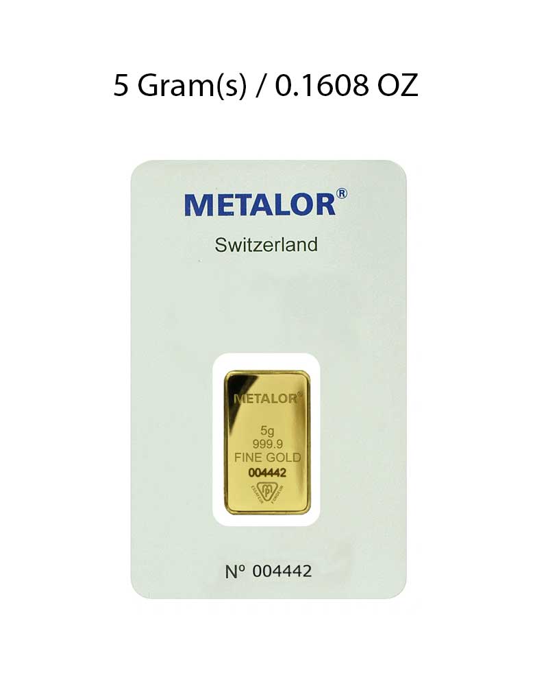 5g Gold Bar Metalor image 0