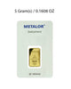 5g Gold Bar Metalor image 0