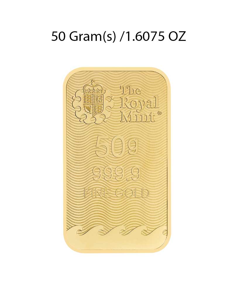 The Royal Mint 50g Gold Bar image 1