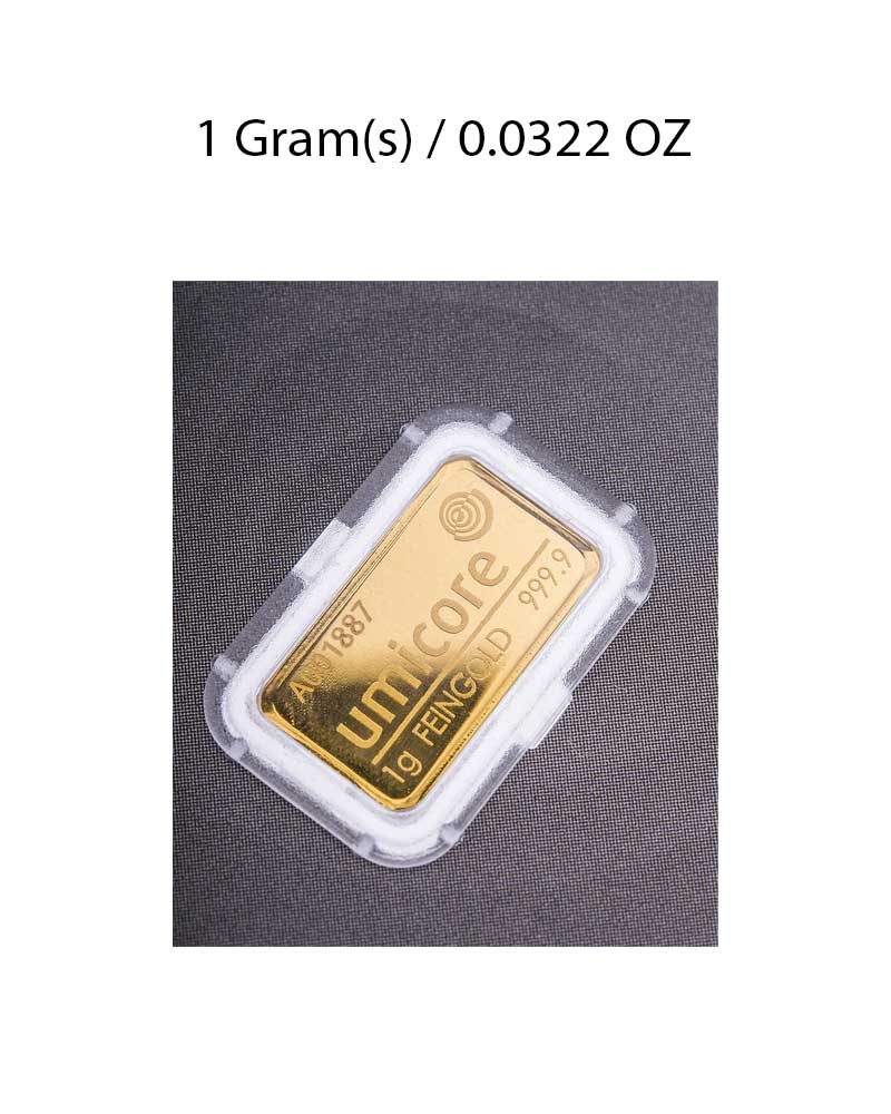 1g Gold Bar (Umicore) image 2