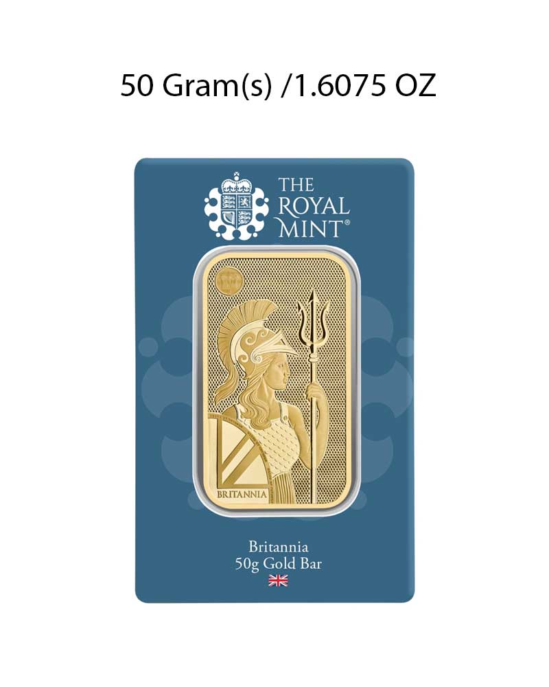 The Royal Mint 50g Gold Bar image 0