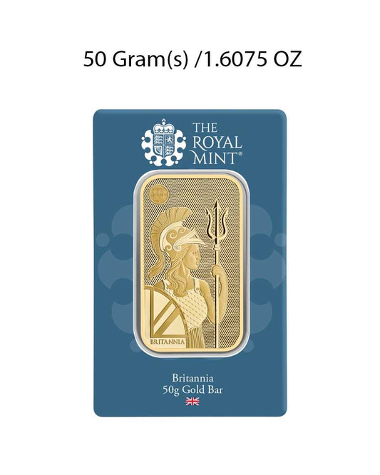 The Royal Mint 50g Gold Bar image 0