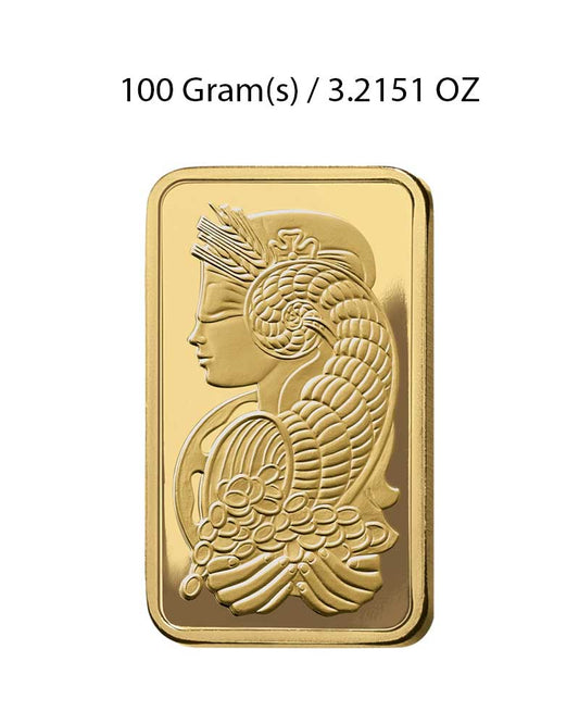 PAMP Suisse Lady Fortuna 100g Gold Bar image 1
