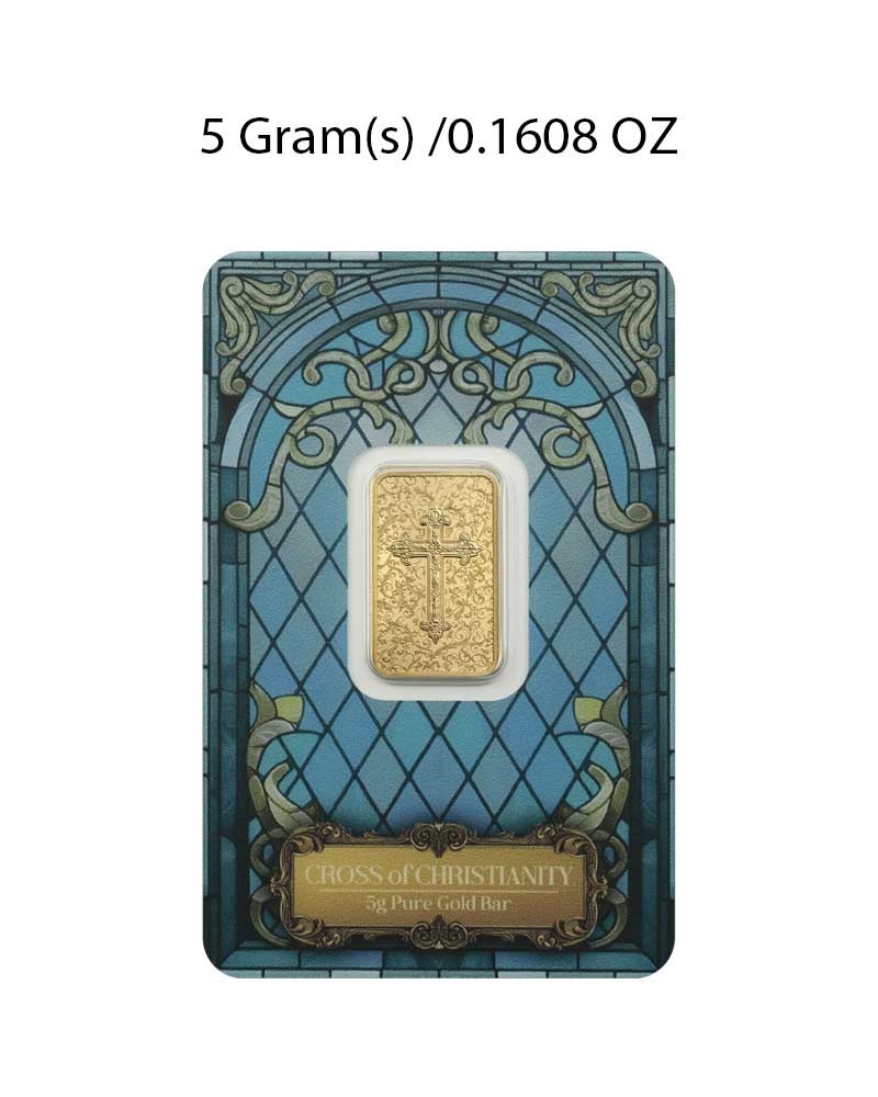 5g PAMP Suisse Gold Bar – Christian Cross image 0