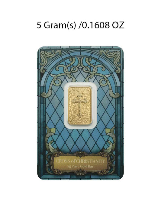5g PAMP Suisse Gold Bar – Christian Cross image 0