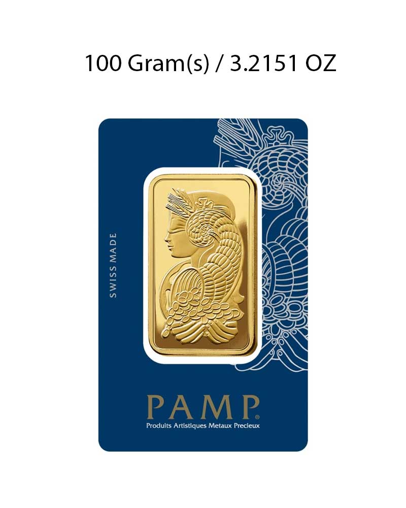 PAMP Suisse Lady Fortuna 100g Gold Bar image 0