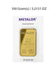 Metalor 100g Gold Bar Minted image 0