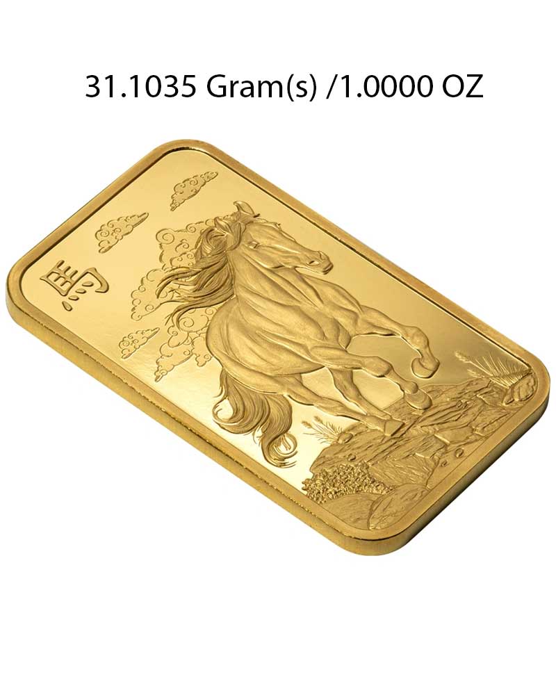 1oz Gold Bar 2026 Year of the Horse PAMP image 2
