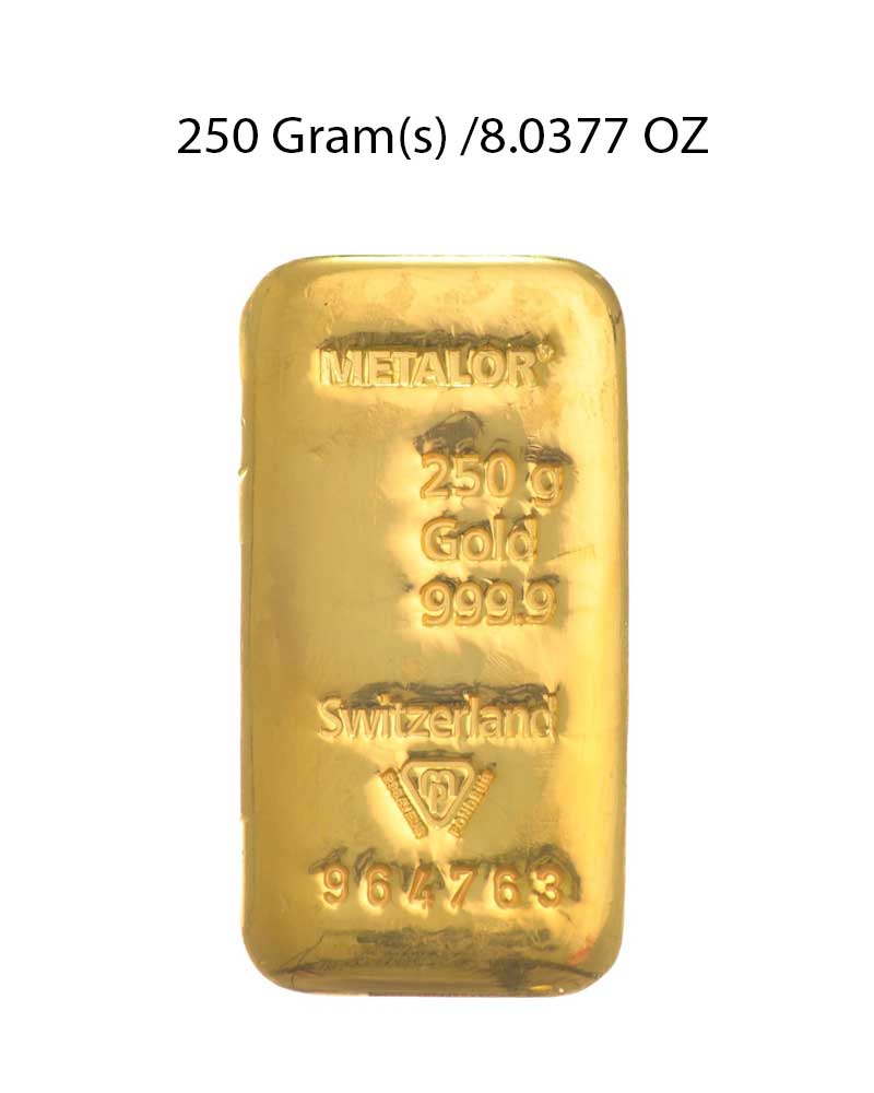 250g Gold Bar Metalor image 0