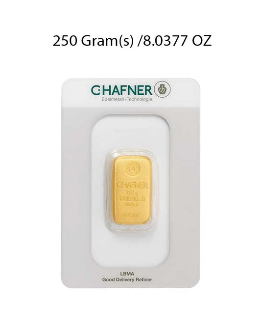 C. Hafner 250g Gold Bar image 0