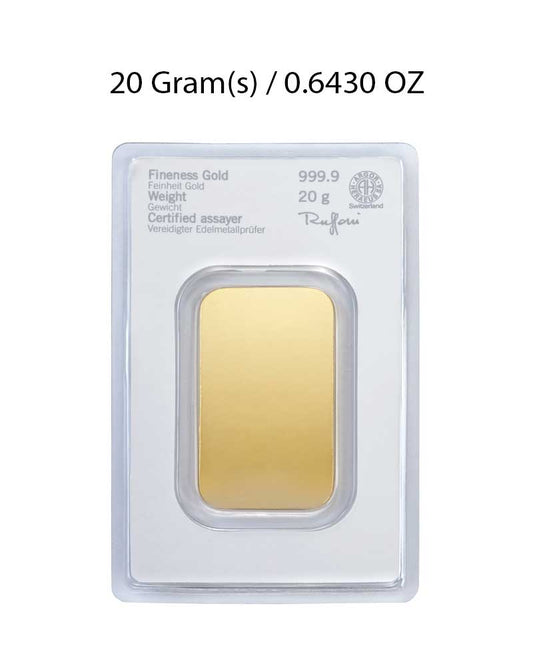 Heraeus 20g Gold Bar image 1