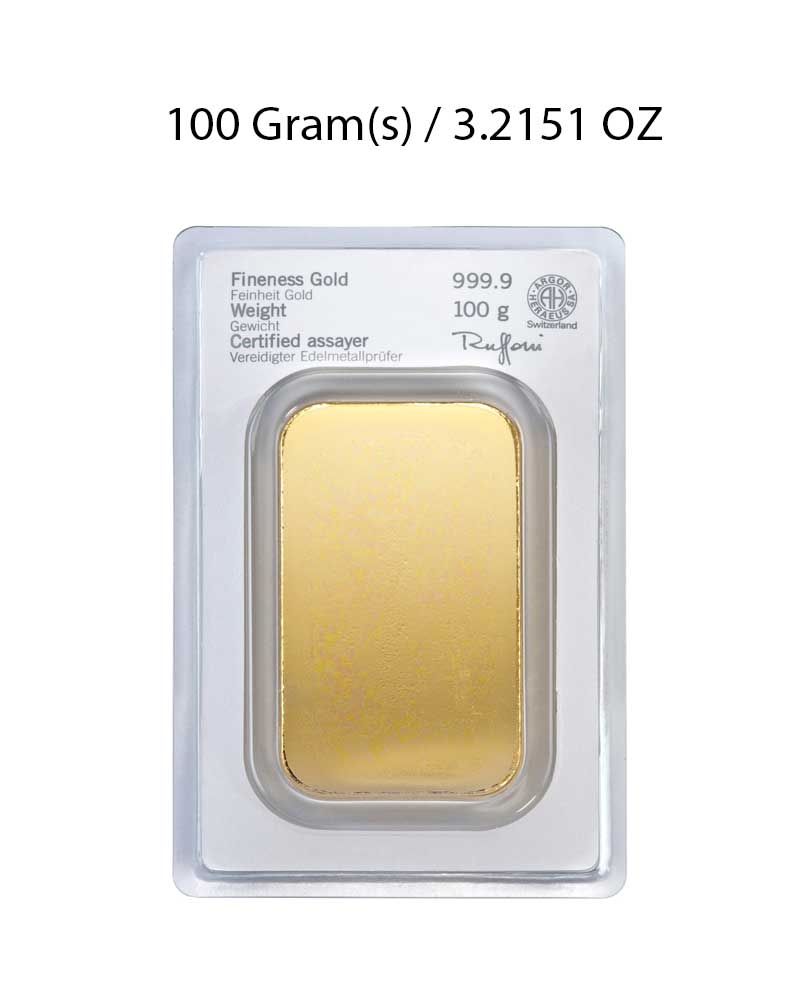 Heraeus 100g Gold Bar image 1