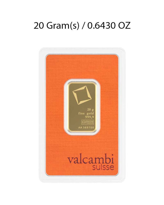 Valcambi 20g Gold Bar image 0