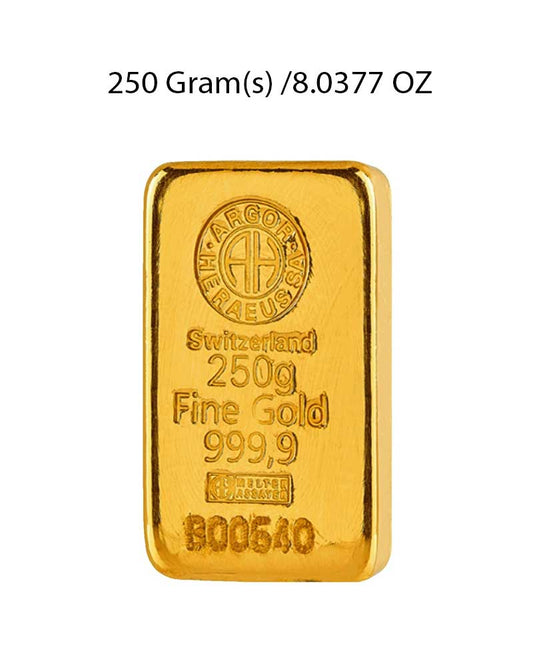 Argor-Heraeus 250g Gold Bullion Bar image 0