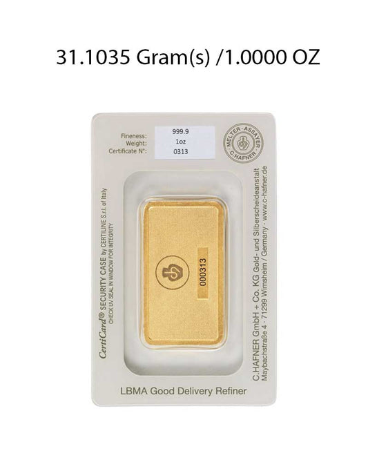 C. Hafner 1Oz Gold Bar image 1