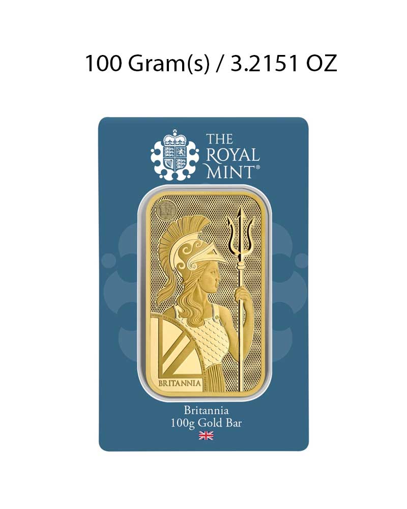 The Royal Mint 100g Gold Bar image 0