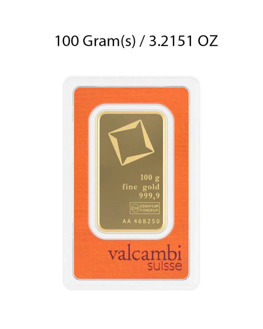 Valcambi 100g Gold Bar image 0